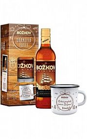 Božkov Originál Tuzemský 37,5% 0,5 l (dárkové balení originální plecháček)