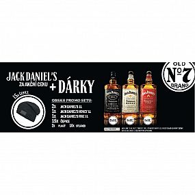 SET JACK DANIELS 2x1L, H 1x1l, F1x1l + čepice