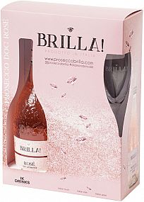 Brilla Prosecco Rosé DOC Extra Dry 11% 0,75 l (dárkové balení 2 sklenice)