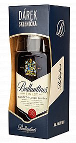 BALLANTINES 40% 0,7L (dárkové balení 1 sklenice)