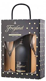 Freixenet Cordon Negro 11,5% 0,75 l (dárkové balení 2 sklenice)