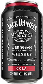 Jack Daniels & Cola 5% 0,33 l (plech)